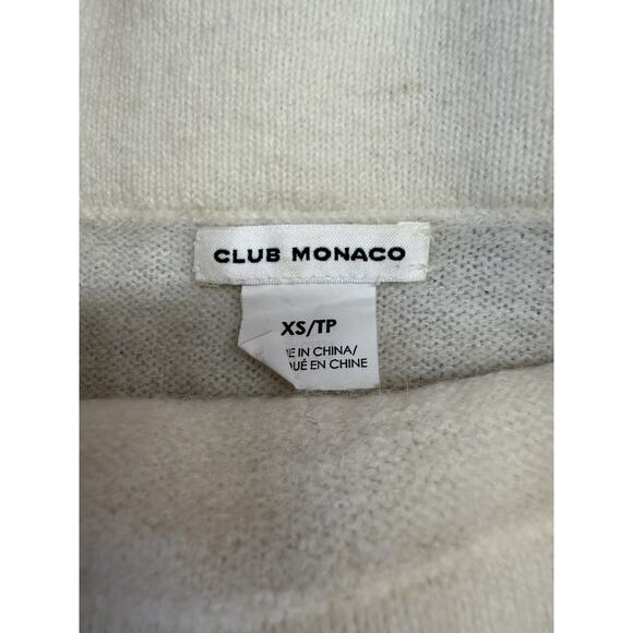 Club Monaco Charlotta Off Shoulder Sweater XS White Wool Alpaca Blend - Picture 8 of 9